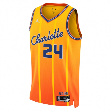 Jordan Brand Charlotte Hornets Brandon Miller Orange Jersey - City Edition