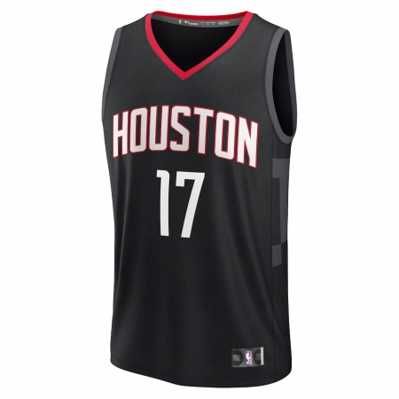 Fanatics Houston Rockets Tari Eason Black Fast Break Jersey - Statement Edition