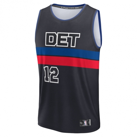 Fanatics Detroit Pistons Tobias Harris Black Fast Break Jersey - Statement Edition