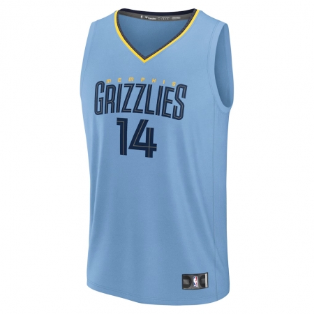 Fanatics Memphis Grizzlies Zach Edey Light Blue Fast Break Jersey - Statement Edition