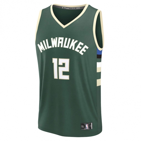 Fanatics Milwaukee Bucks Taurean Prince Green Fast Break Jersey - Icon Edition