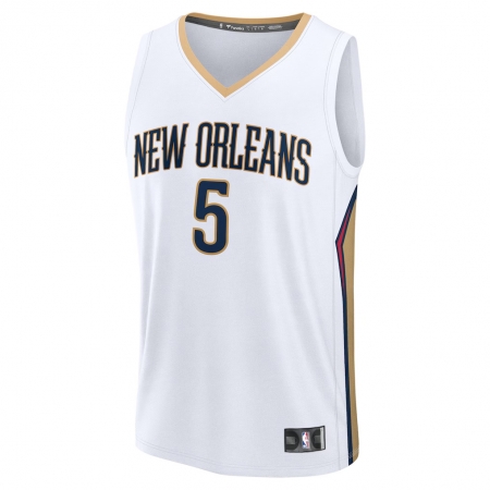 Fanatics New Orleans Pelicans Dejounte Murray White Fast Break Jersey - Association Edition