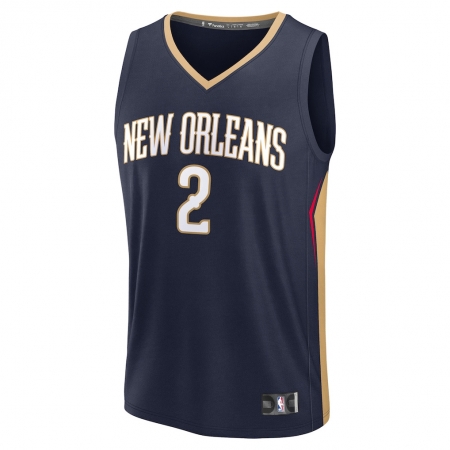 Fanatics New Orleans Pelicans Herbert Jones Navy Fast Break Jersey - Icon Edition