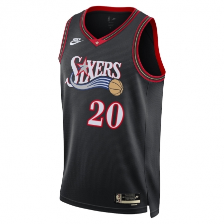 Nike Philadelphia 76ers Jared McCain Black Jersey - Classic Edition