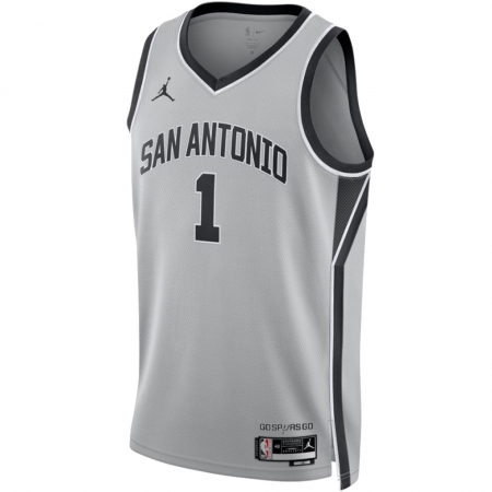 Jordan Brand San Antonio Spurs Victor Wembanyama Silver Jersey - Statement Edition